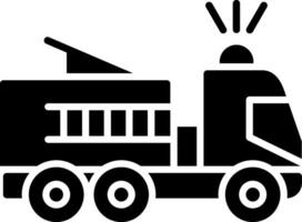 fuoco camion glifo icona design vettore