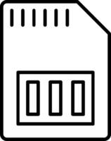 sd carta linea icona design vettore