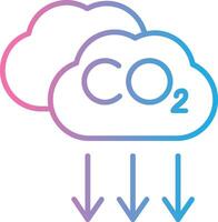 co2 linea pendenza icona design vettore