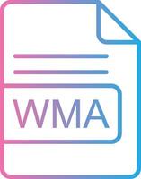 wma file formato linea pendenza icona design vettore