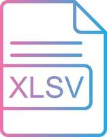 xlsv file formato linea pendenza icona design vettore