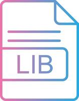 lib file formato linea pendenza icona design vettore