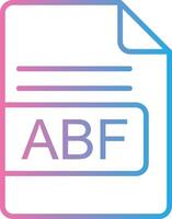 abf file formato linea pendenza icona design vettore