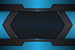 sfondo moderno tecnologia futuristica blu lucido con motivo esagonale vettore