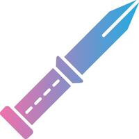 coltello glifo pendenza icona design vettore