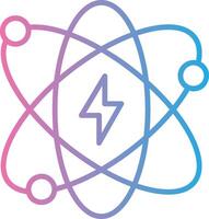 atomico energia linea pendenza icona design vettore