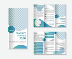 trifold azienda opuscolo modello vettore