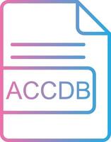 accdb file formato linea pendenza icona design vettore