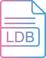 ldb file formato linea pendenza icona design vettore