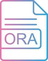 ora file formato linea pendenza icona design vettore