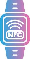 nfc glifo pendenza icona design vettore