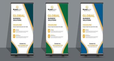 business creativo roll up design modello banner segnaletica. vettore