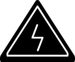 Pericolo glifo icona design vettore