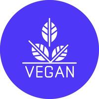 vegano glifo Multi cerchio icona vettore