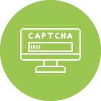 captcha linea Multi cerchio icona vettore