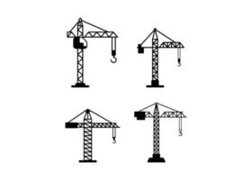 illustrazione isolata vettore del modello di progettazione dell'icona della gru