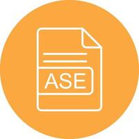 ase file formato linea Multi cerchio icona vettore