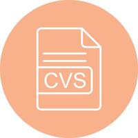 cv file formato linea Multi cerchio icona vettore