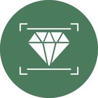 diamante glifo Multi cerchio icona vettore