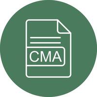 cma file formato linea Multi cerchio icona vettore