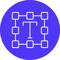 tipografico linea Multi cerchio icona vettore