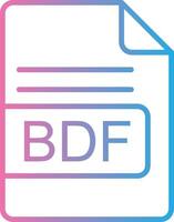 bdf file formato linea pendenza icona design vettore