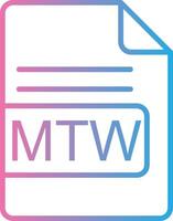 mtw file formato linea pendenza icona design vettore