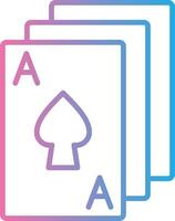poker linea pendenza icona design vettore