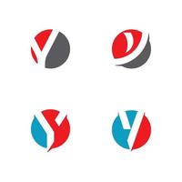 y lettera logo aziendale icona modello vettoriale