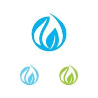disegno vettoriale icona logo goccia d'acqua blu
