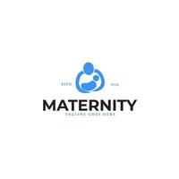 bambino cura maternità logo design illustrazione idea vettore