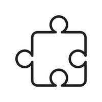 puzzle ufficio icona linea vettoriale su sfondo bianco immagine per web, presentazione, logo, icona simbolo.