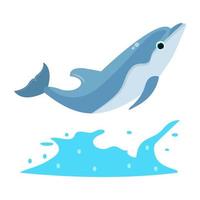 concetti di nuoto dei delfini vettore