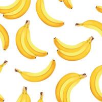 senza soluzione di continuità modello con alto dettagliato banane su bianca sfondo vettore