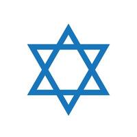 ebraico israeliano religioso simbolo. david giudaismo stella icona logo. Israele ebreo fede concetto design isolato icona logo vettore