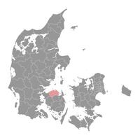 nordfyn comune carta geografica, amministrativo divisione di Danimarca. illustrazione. vettore