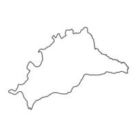 carta geografica di il Provincia di malaga, amministrativo divisione di Spagna. illustrazione. vettore