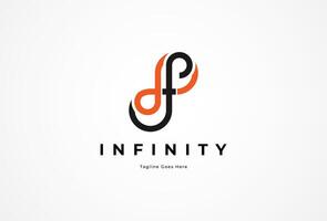 iniziale f infinito logo, minimalista lettera f con infinito icona combinazione, illustrazione vettore