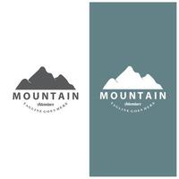 montagna logo design. avventura. all'aperto escursioni a piedi avventura icona impostare. design vettore