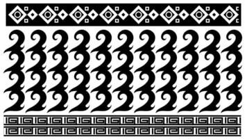 sfondo etnico stile colorato senza soluzione di continuità confine. tribale decorativo nastro polinesiano tribale azteco modello per t camicia, pantaloni, tessuto, sfondo, carta modello, involucro carta, tappeto, tessile, coperchio. vettore