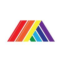 arcobaleno colore logo icona modello vettore