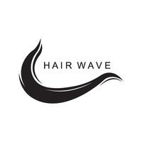 capelli onda logo icona illustrazione design vettore