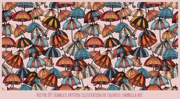 vettore eps perfetta illustrazione del modello di ombrello colorato art