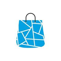 Borsa shopping logo design modello illustrazione vettore