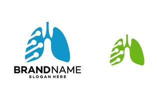 polmone per medico e polmone cura azienda simbolo vettore