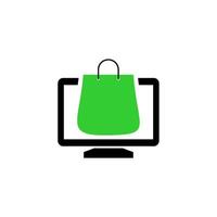 Borsa shopping logo design modello illustrazione vettore