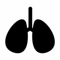 icona di polmoni black.eps vettore