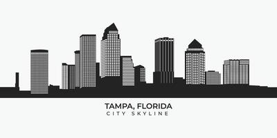 tampa Florida città orizzonte silhouette illustrazione vettore