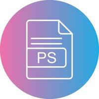 ps file formato linea pendenza cerchio icona vettore