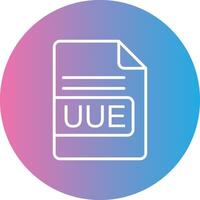 uu file formato linea pendenza cerchio icona vettore